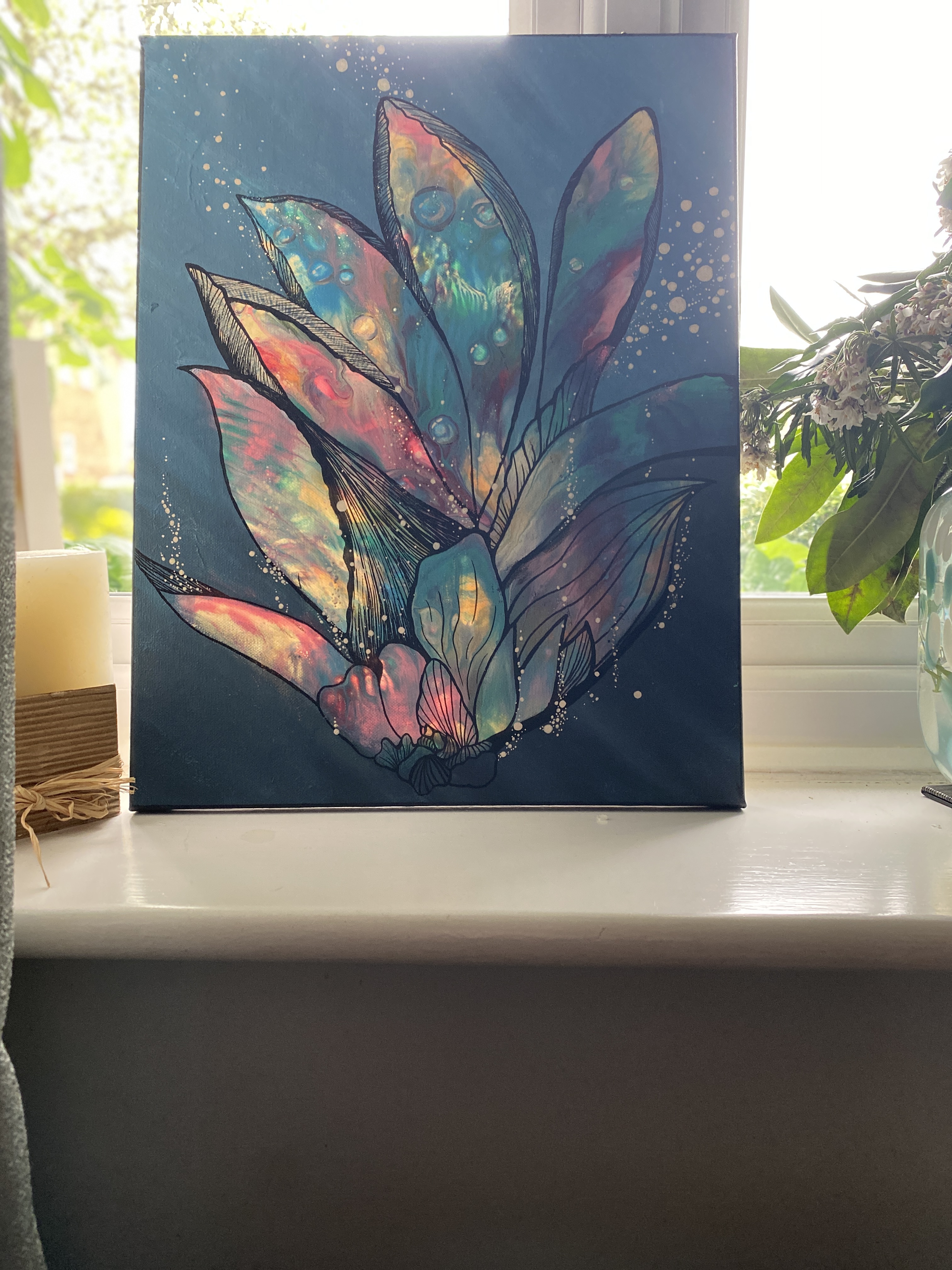Acrylic pouring medium.