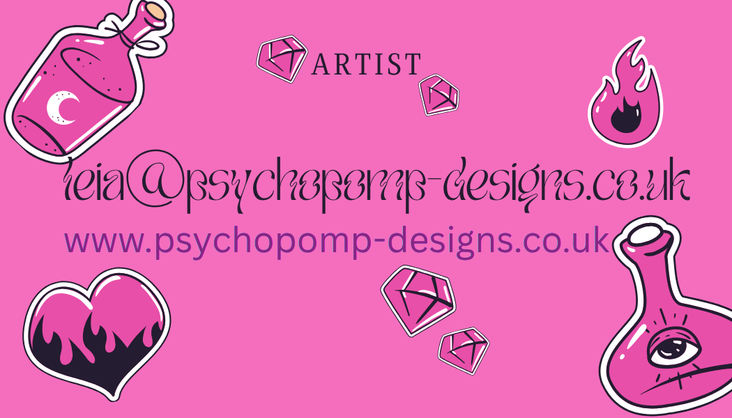 pink business card