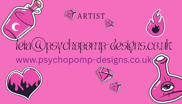 pink business card