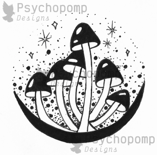 Moon Mushrooms — Ink III