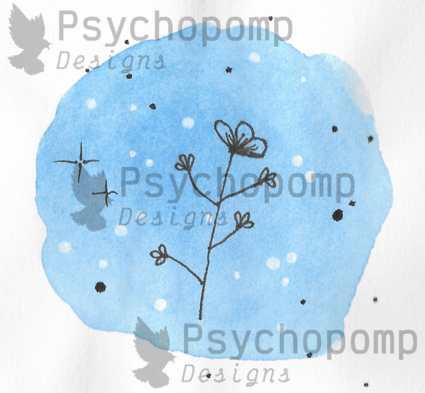Blossoms on Blue
