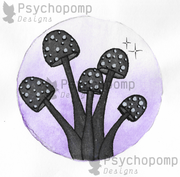 Midnight Mushrooms I