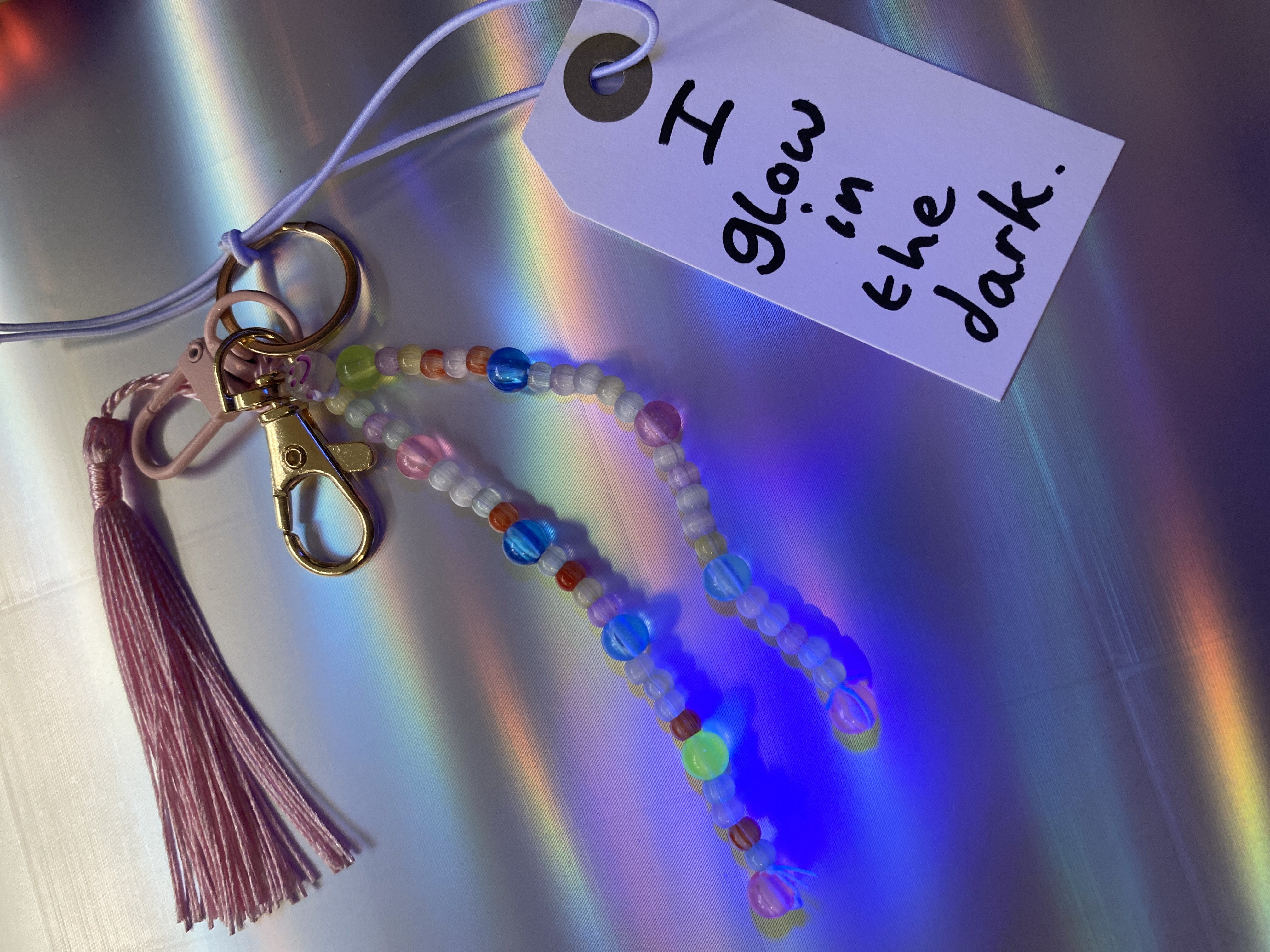 Glow in the dark keyring