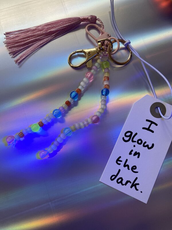 Glow in the dark keyring