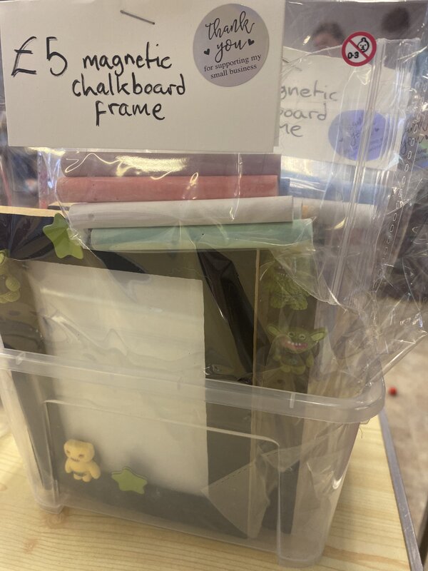 Magnetic chalkboard frames