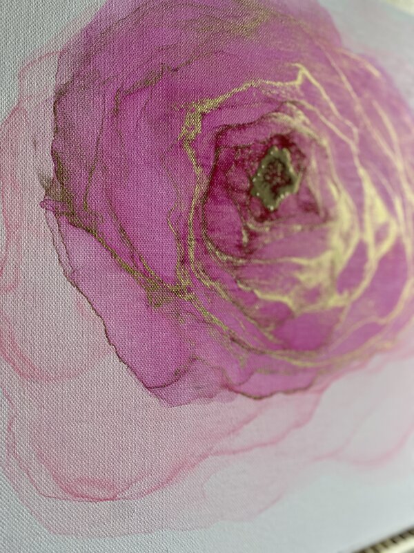 Alcohol ink rose